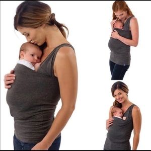 Gray lalabu baby wearing tank XS